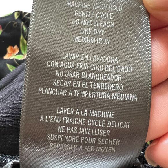 Vince Camuto Swimsuit Womens Sz. 12 Ruffle One Shoulder Cut Out Floral Padded - Picture 6 of 6